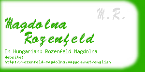 magdolna rozenfeld business card